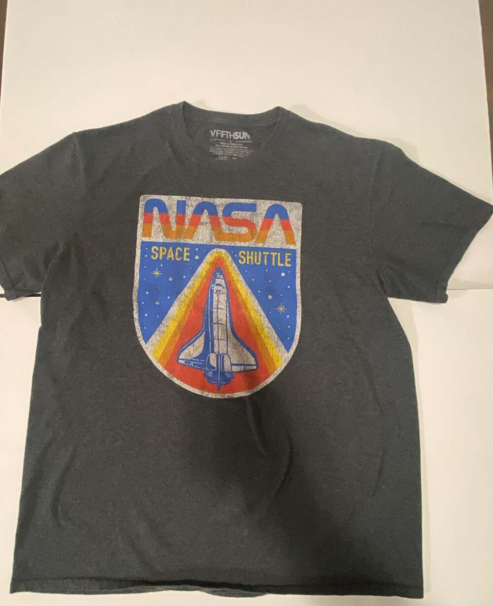 Fifth Sun NASA Space Shuttle Graphic T-Shirt Gray Large